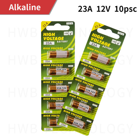 10pcs/Lot 12V 23A Ultra Alkaline Battery High Voltage Battery A23 V23GA MN21 For Calculators /Keyfob Remotes /Alarms ► Photo 1/4