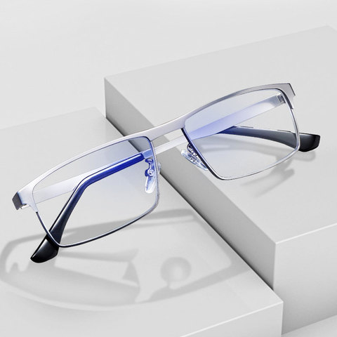 Stylish and Comfortable Alloy Frame Eyewear Anti-Blue Ray Anti-Fatigue Reading Glasses Full Rim Spectacles Unisex New Arrival ► Photo 1/6