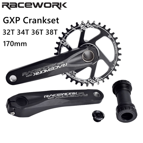 RACEWORK Bicycle Crankset 170mm MTB GXP Crank with 32T 34T 36T 38T Chainring 68MM Bottom Bracket for SRAM XX1 XO1 X1 GX XO X9 ► Photo 1/6