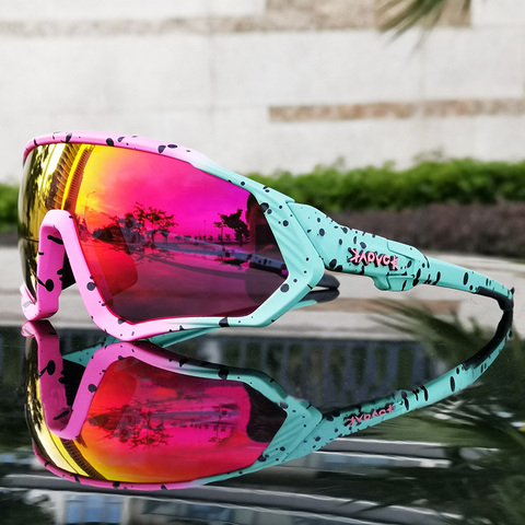 Men Women 2022 Polarized 5 Lens UV400 Cycling Glasses Road Bike Sunglasses Running Riding Fishing Goggles Sport Bicycle Eyewear ► Photo 1/6
