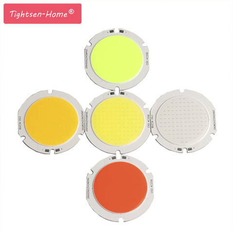 50mm RGB LED COB Light Chip Module 12V Round On Board 50W Bulb Led White Blue Red Green  Color Lamp for Decor Lighting Dimmer ► Photo 1/6