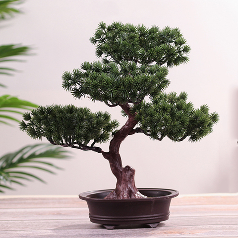 Simulation Lifelike DIY Simple Potted Plant Ornament Gift Artificial Accessories Pine Tree Decorative Bonsai Office Festival ► Photo 1/6