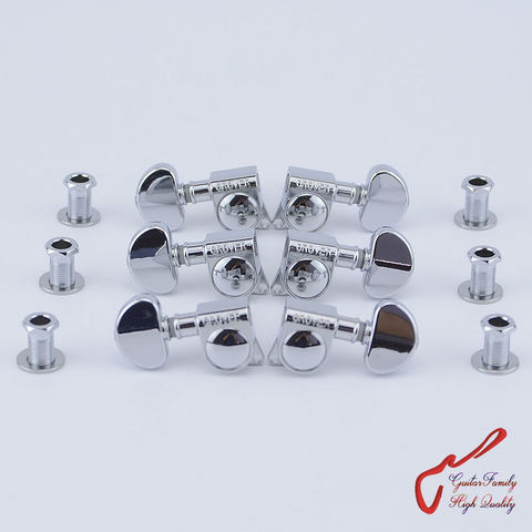 1Set  3R-3L Original Genuine  Grover Guitar  Machine Heads Tuners  1:18  Chrome ► Photo 1/4