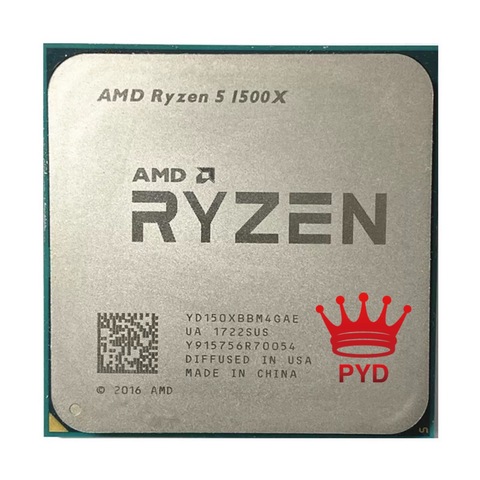 AMD Ryzen 5 1500X R5 1500X 3.5 GHz Quad-Core Eight-Core CPU Processor L3=16M 65W YD150XBBM4GAE Socket AM4 ► Photo 1/2