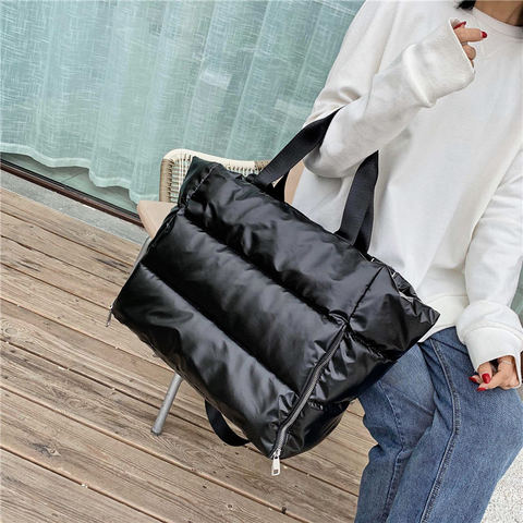 Winter new Large Capacity Shoulder Bag for Women Waterproof Nylon Bags Space Pad Cotton Feather Down Large Tote Female Handbags ► Photo 1/6