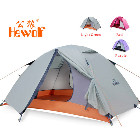 Hewolf 1595 Outdoor Double Layer Ultralight Aluminum Pole Waterproof Windproof Camping Tent 2.51KG Beach Tent Barraca ► Photo 1/6
