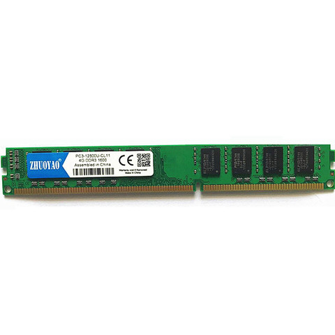 ZHUOYAO Memory RAM DDR3 4GB 8GB 1066mhz 1333mhz 1600MHZ PC3-8500 PC3-10600 PC3-12800 Desktop PC RAM Memory Memoria DIMM 4G 8G ► Photo 1/4
