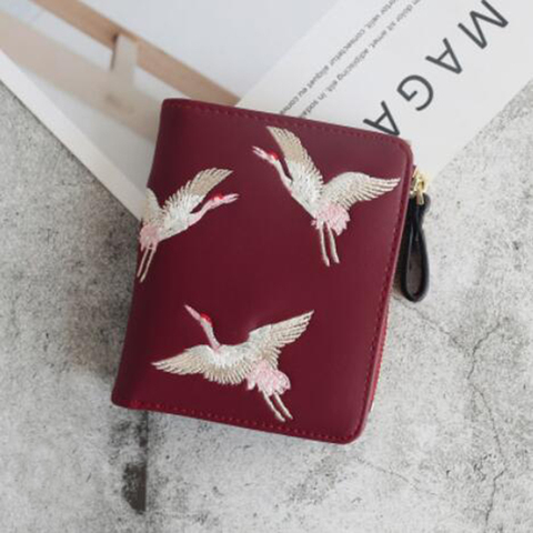 Lovely Birds Printed Mini Women Wallet PU Leather Fashion Zipper Coin Purse Woman Clutch Purses Cards Holder Ladies Coin Pocket ► Photo 1/6