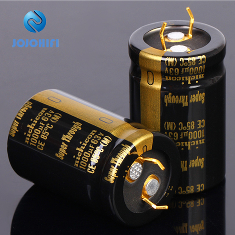 Nichicon 1000UF 63V 22x35mm KG Super Through Pitch 10mm Gold Foot Capacitors Super Penetration Electrolytic Capacitor ► Photo 1/6