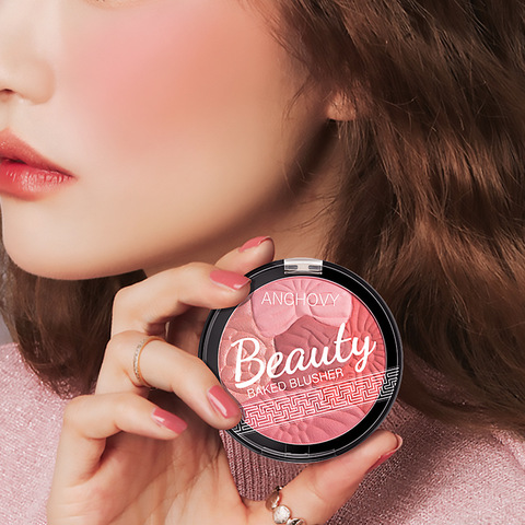 5 Color Petal Blush Palette Petal Carving Blush Highlight Gloss Blush Professional Mineral Makeup Blush Contour Shadow ► Photo 1/6