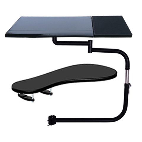 D-mount OK330 Multifunctional Full Motion square Keyboard Support Laptop Desk Holder Stainless steel 20kg+chair clamp Mouse Pad ► Photo 1/6