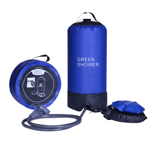 12L PVC Pressure Shower with Foot Pump Lightweight Portable Outdoor Inflatable Shower Pressure Shower Water Bag Camping Hiking ► Photo 1/6
