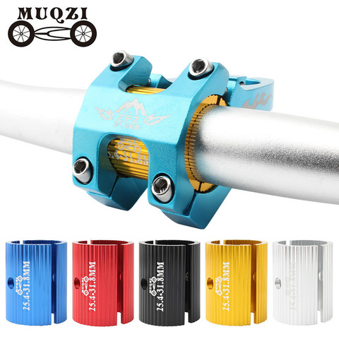 MUQZI 1Pair Bike Handlebar Shim 25.4mm To 31.8mm 31.8mm To 35mm Aperture Adjust Adapter MTB Road Bicycle Bar Stem Reducer ► Photo 1/6