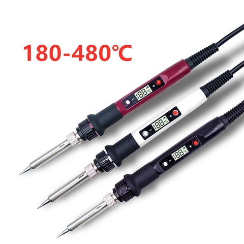 60W/80W Electric Digital Soldering Iron Temperature Adjustable 220V 110V Welding Solder Iron Rework Soldering Iron Accessories ► Photo 1/6