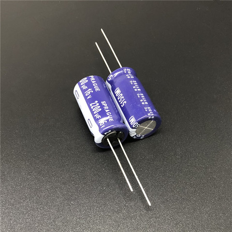 2Pcs/20Pcs 2200uF 16V SPRAGUE 515D Series 13x25mm 16V2200uF High quality Audio Capacitor Aluminum Electrolytic Capacitor ► Photo 1/2