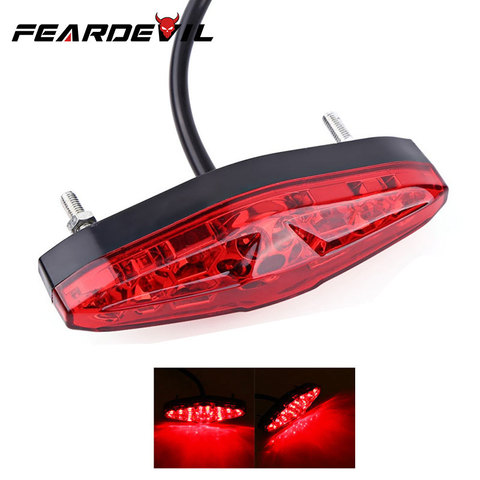 Feardevil 12V Motorcycle Rear Light LED Brake Tail Stop Lamp Mobike  Moto Dirt ATV Taillight Semaphore Warning Braking Light ► Photo 1/6