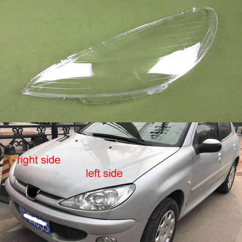 For Peugeot 206 2004 2005 2006 2007 2008 Lampshade Headlamp Cover Transparent Lampshade Headlight Cover  Shell Mask Hardened ► Photo 1/6