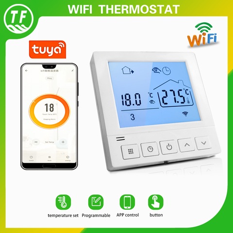 20A Weekly Programming Tuya Wifi Smart Thermostat 220VAC Temperature Controller for Electric Floor Heating 2022 New ► Photo 1/6