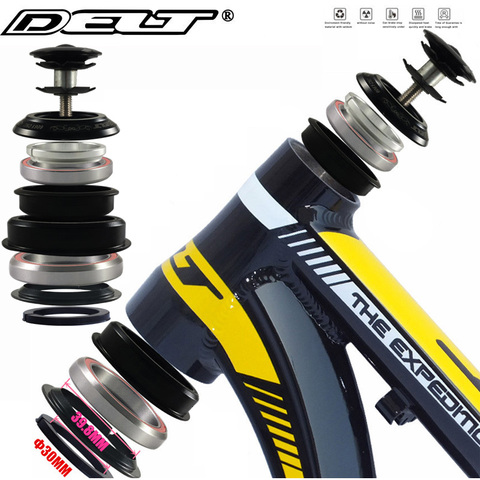 Cycling Mountain BIKE DH FR Threadless Bicycle Headset 2 Bearing 44x28.6 & 55/56x39.8/30mm Pads accessories ► Photo 1/6