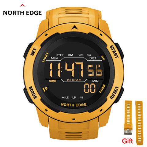 NORTH EDGE Mars Men Smart Watch Men's Sports Watches Dual Time Pedometer Alarm Clock Waterproof 50M Digital Watch Military Clock ► Photo 1/6