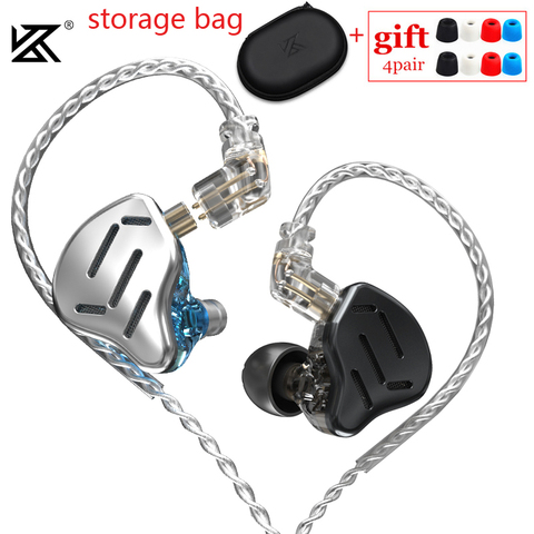 KZ ZAX 16 Unit Hybrid In-ear Earphones Metal HIFI Headset Music Sport  Bass Earbud Sport Noise Cancelling KZ ZSX ZS10 PRO CA16 ► Photo 1/6