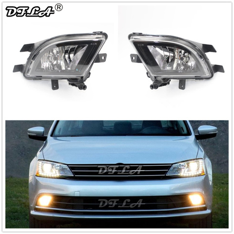 Car Light For VW Jetta A6 MK6 5C6 Facelift Sedan 2015 2016 2017 Car-Styling Front Halogen Fog Lamp Fog Light With Bulb ► Photo 1/6