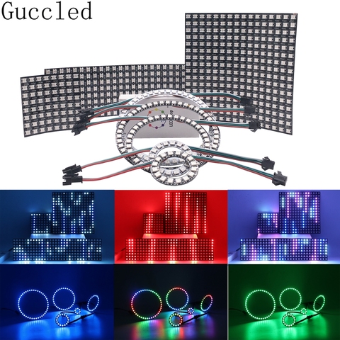 WS2812B Led Digital Panel Matrix Flexible Screen 8*8 16*16 8*32 WS2812 5050 RGB Addressable LED Ring DC5V ► Photo 1/6