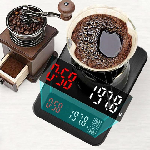 3kg/0.1g 5kg/0.1g 10kg/1g Electronic Kitchen Scale LCD Digital Drip Coffee Scale with Timer Weight Balance Household Scale ► Photo 1/6