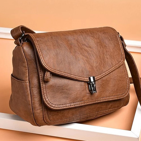 Vintage Soft Leather Women Shoulder Bags Luxury Handbags Women Bags Designer Small Crossbody Bags for Women 2022 Messenger Bag ► Photo 1/6
