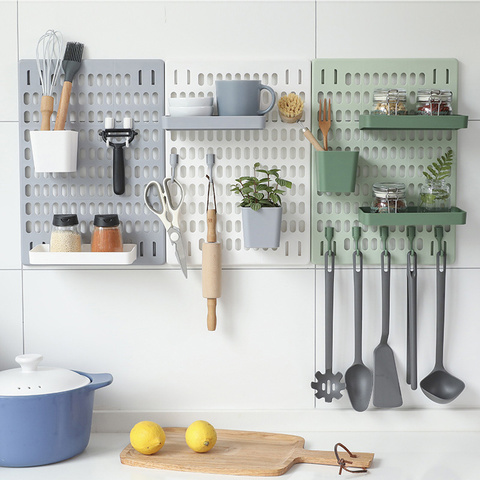 Multifunctional Pegboard Wall Shelves Mounted Organizer for Decoration No Drilling Easy Assembly FPing ► Photo 1/6