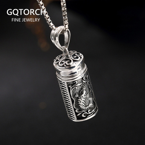 925 Sterling Silver Pendant Openable Fish Pendant Prayer Gawu Box Buddha Jewelry Joyas De Plata 925 ► Photo 1/6