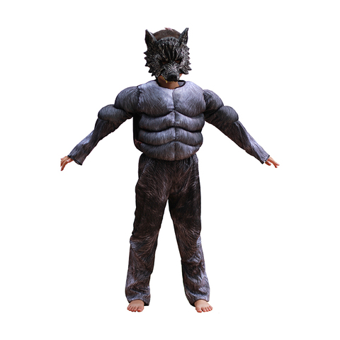 Kids Halloween Cosplay Costumes Wolf Suits Children School Performance Clothing Props Muscle Werewolf Cosplay Clothes Kids Gifts ► Photo 1/4