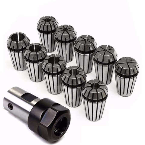 10Pcs Er16 Spring Collet + Motor Shaft 8Mm Extension Rod Holder Cnc Milling Lathe Tool Engraving Machine ► Photo 1/6