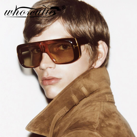 Oversized Futuristic Sunglasses Men Women 2022 Fashion Brand Design Vintage Retro Leopard Frame Flat Top Tom Sun Glasses S062 ► Photo 1/6