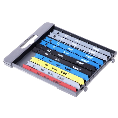 14 Pcs Jigsaw Blades Set U Shank Fitting Jig Saw Metal Plastic Wood Blades  ► Photo 1/6