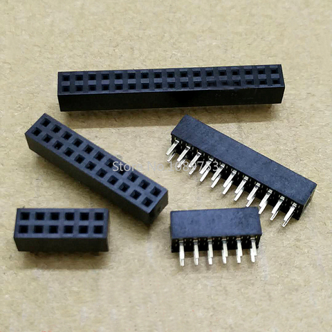 10pcs 2.0mm Double Row Straight Female 2-40P Pin Header Socket Connector 2x2/3/4/5/6/7/8/9/10/12/14/15/20/25Pin ► Photo 1/5