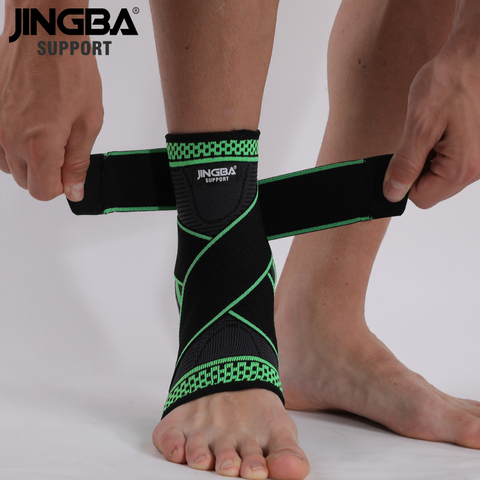 JINGBA SUPPORT 1 PCS Compression ankle brace support For fitness, football, basketball, volleyball, ankle Brace protection ► Photo 1/6
