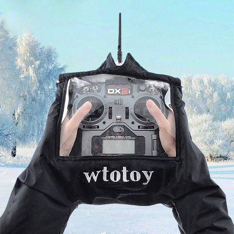 FPV RC AT10II AT9S Remote Control Warm Gloves Outfield Warm Cover Transmitter Shield Hand Protector Winter Outdoor Drone FPV ► Photo 1/6