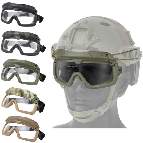Tactical Airsoft Paintball Goggles Windproof Anti fog CS Wargame Protection Goggles Fits for Tactical Helmet ► Photo 1/6