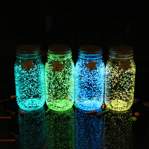 Wedding Decor DIYs glow in the dark mason jars
