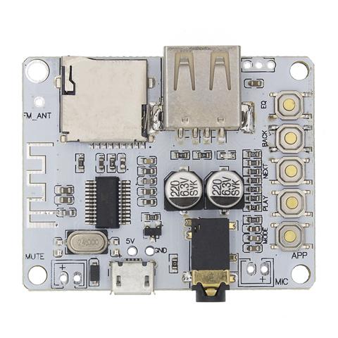 Bluetooth Audio Receiver board with USB TF card Slot decoding playback preamp output A7-004 5V 2.1 Wireless Stereo Music Module ► Photo 1/6