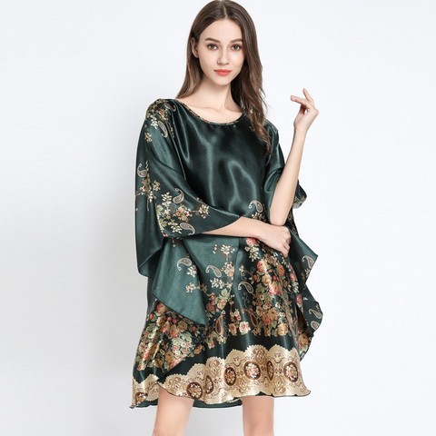 Sexy Sleeping Dress Silk Summer Dresses For Women Night Shirts