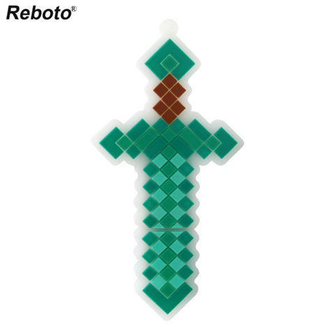 Reboto Cartoon USB Pendrive 64GB 32GB 16GB 8GB Memory Stick Game Diamond Sword Cute Flash Drive U Disk Key Pendrive ► Photo 1/5