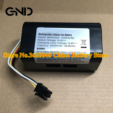 GND 14.4V 3400mAh 48.96Wh BP14435A replacement Battery For Midea i5 4INR19/66 Sweeping robot polymer li-ion battery+Free Tools ► Photo 1/6