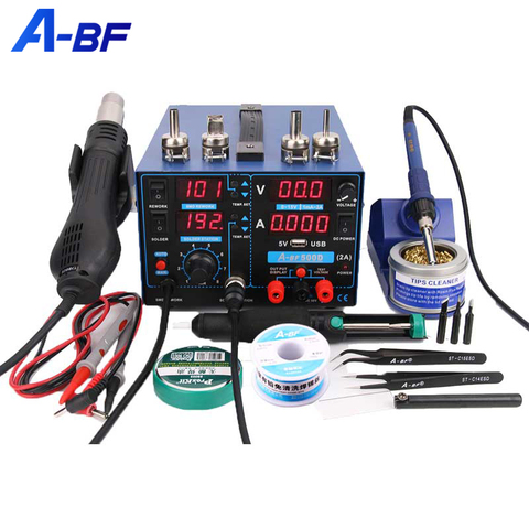 A-BF Rework Digital Soldering Station Upgrade SMD 3-IN-1 Mobile PCB Repair Hot Air Welding Station Power Supply Soldering Iron ► Photo 1/6
