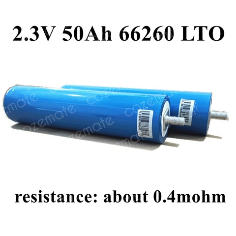 Brand LTO 66260 2.4v 55Ah 40Ah 45Ah Cell 2.3v 66260 10C 550A for Diy Pack 12v 14.4v LTO Solar Ebike Rechargeable Battery ► Photo 1/6