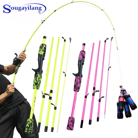 Sougayilang 5 Sections Portable Travel Fishing Rod Ultralight Weight Eva Handle Spinning/Casting Fishing Pole Fishing Tackle ► Photo 1/6