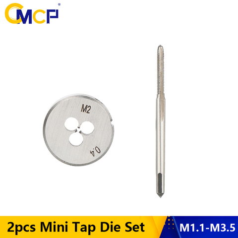 CMCP 2pcs Metric Screw Tap And Die Set M1.1 M2 M2.2 M2.5 M3.5 Right Hand Machine Screw Thread Tap Drill Mini Thread Tools ► Photo 1/4