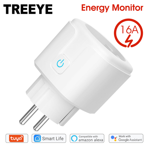 WiFi Smart Plug 16A EU US Socket Tuya Smart Life APP Work with Alexa Google Home Assistant Voice Control Power Monitor Timing ► Photo 1/6