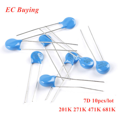 10pcs MOV Varistor Resistor 201K 271K 471K 681K ±10% 07D201K  07D271K 07D471K 07D681K ► Photo 1/3